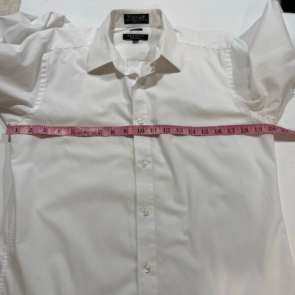 Marquis Signature Slim Fit Dress Shirt 15/15.5 32-33 – White Button Down Men’s L - Picture 6 of 10